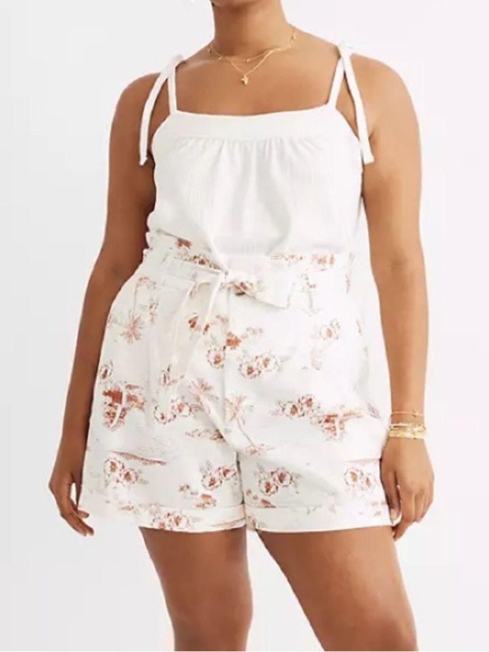 Madewell Paperbag Shorts in Paradise Toile